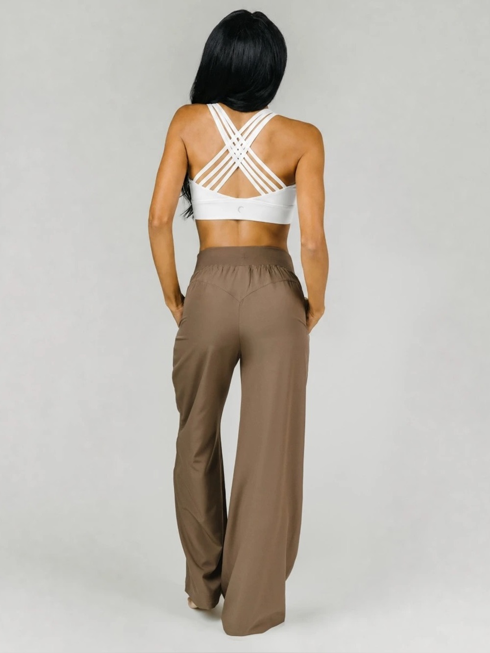 NWT Zyia Active Cocoa Taryn Wide Leg Pants - Picture 4 of 5